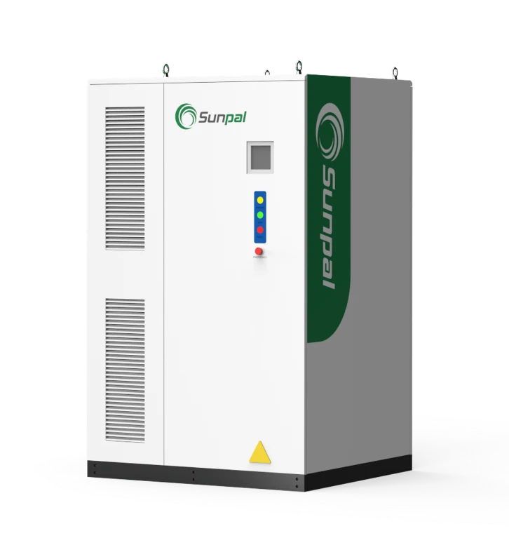 Front view of a white, industrial commercial and industrial (C&I) liquid-cooled energy storage cabinet featuring double front doors with large rectangular ventilation grilles on the bottom, a central locking handle mechanism, and clean flat panels, isolated on a white background.